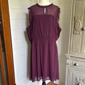 🆕 Reitman’s Elegant Women's Dress in plum color, Size 2X, NWT